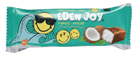 Батончик  “SmileyWorld Еден Джой” кокос, 480г (12*40г)